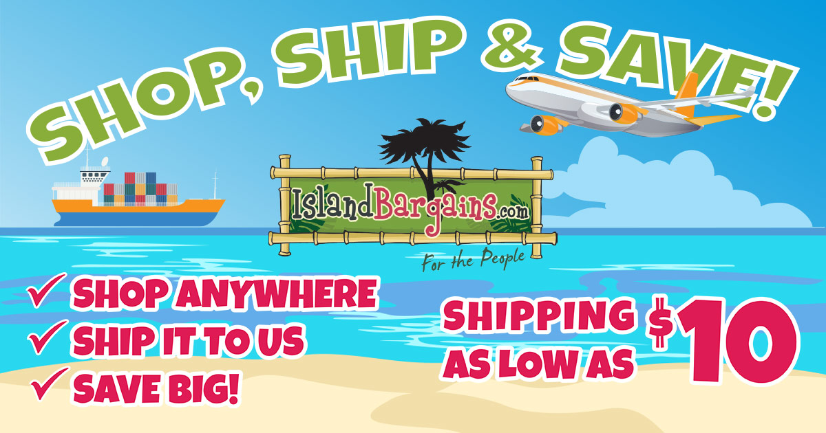 Contact Island Bargains Low Cost Caribbean Shipping   Island Bargains Social Share 